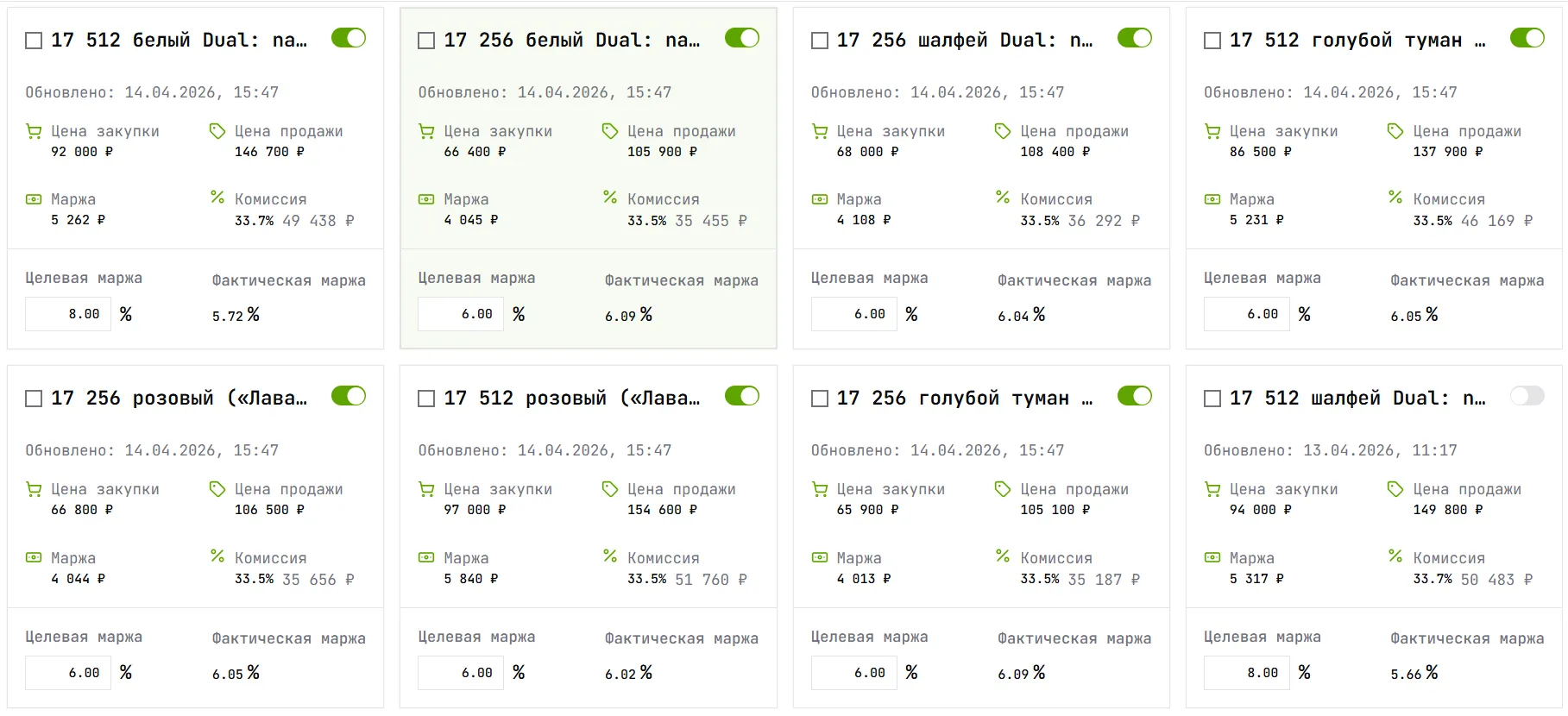 Автоматический парсинг и ценообразование